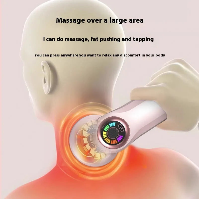 USB electric massager in pink, white or black colour for cervical spine, waist, back and leg massage
