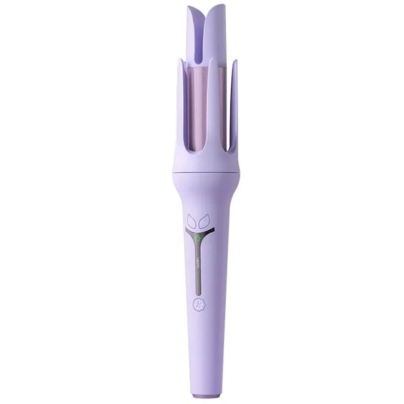 32mm automatic hair curler in pink and light purple colours with ceramic barrels