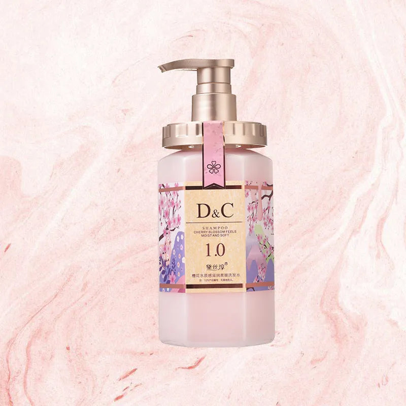 Sakura shampoo, conditioner, and shower gel set with three 500ml bottles for complete hair and body care