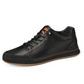 Men's white matte leather casual shoes with a 6cm platform and round toe on a plain background.