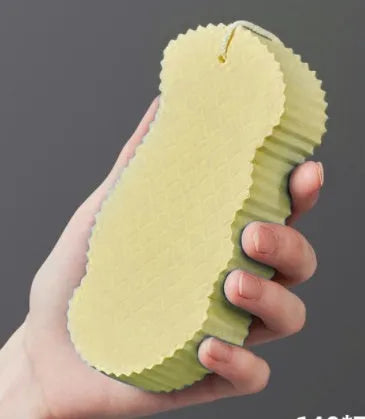 3D fish scale pattern bath sponge ball in multiple colour options for gentle exfoliation