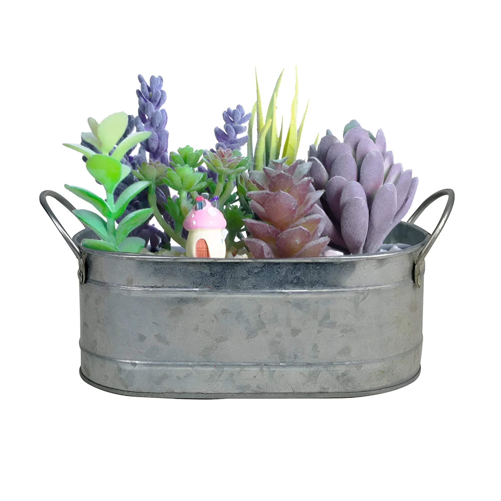 Iron sheet succulent flowerpot for desktop display with natural style design