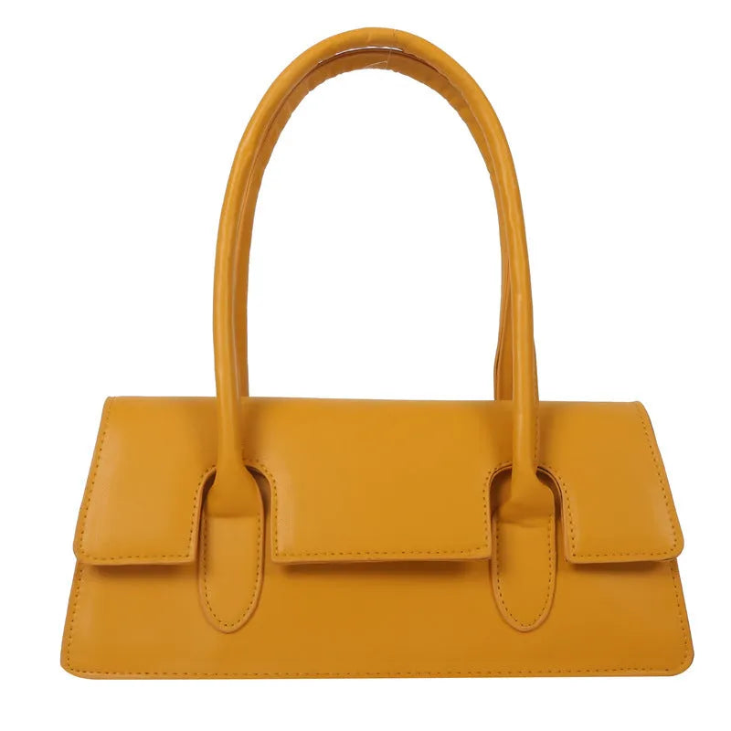 Women's small square PU shoulder bag with internal document pocket in four colour options