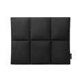 Soft fluffy laptop sleeve in black and khaki colours for 13-15.6 inch laptops with sewing thread detail