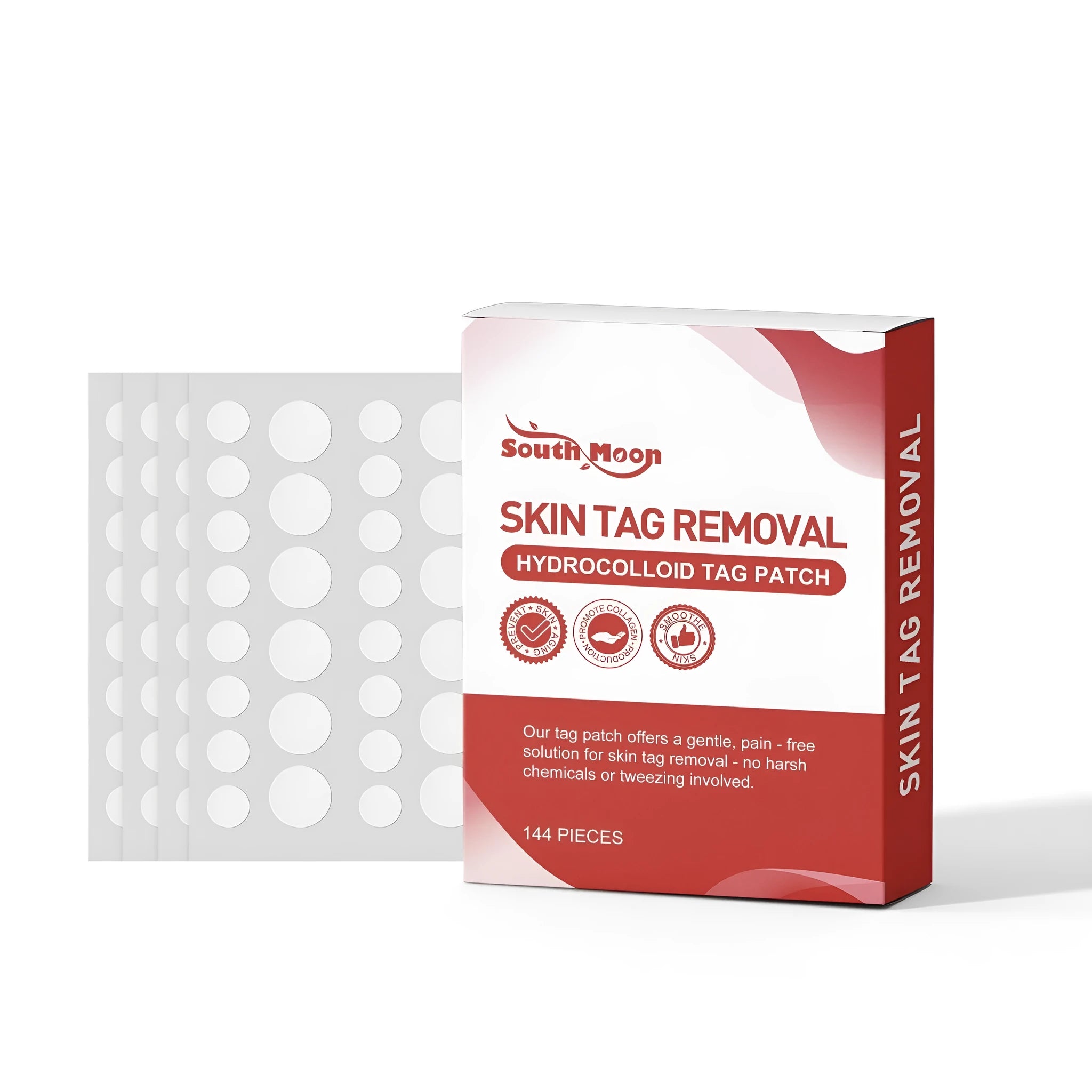 144-piece pack of skin removal care patches with mint leaf active ingredient