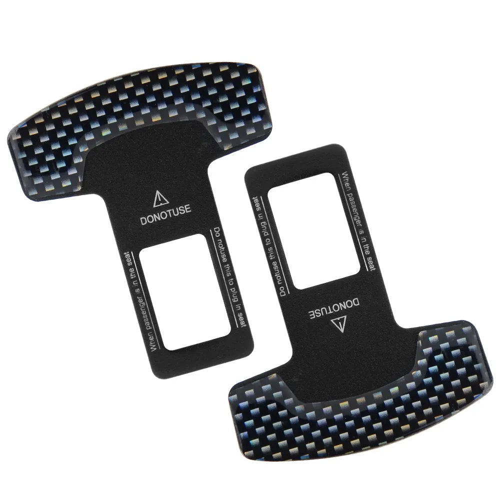Aluminium alloy keychain bottle opener with frosted carbon fibre finish on a 2.1cm lock tongue buckle.