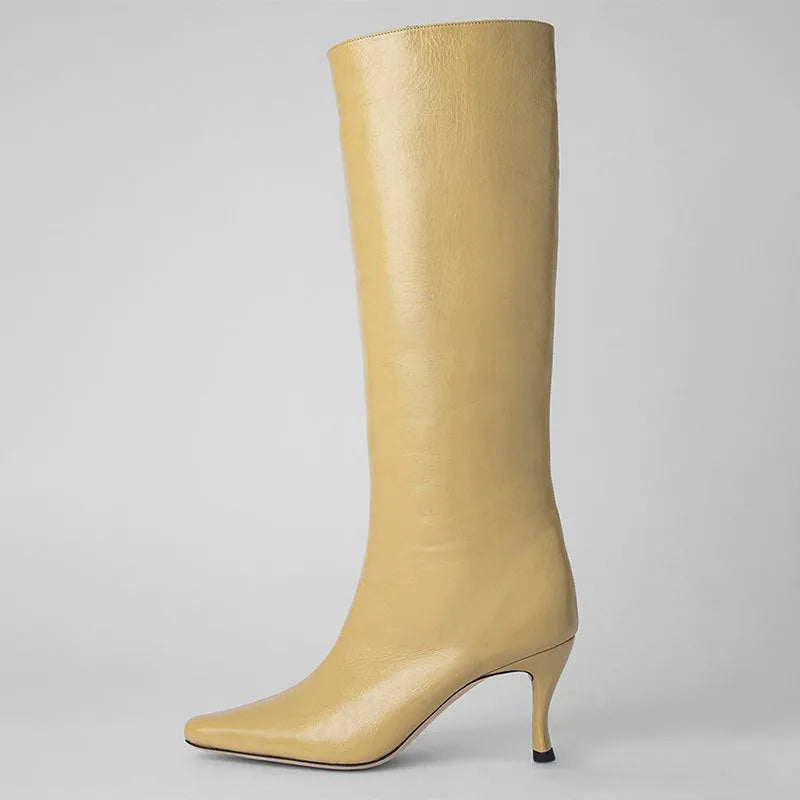 Women's square toe cowboy boots in microfiber available in multiple colours including snake pattern