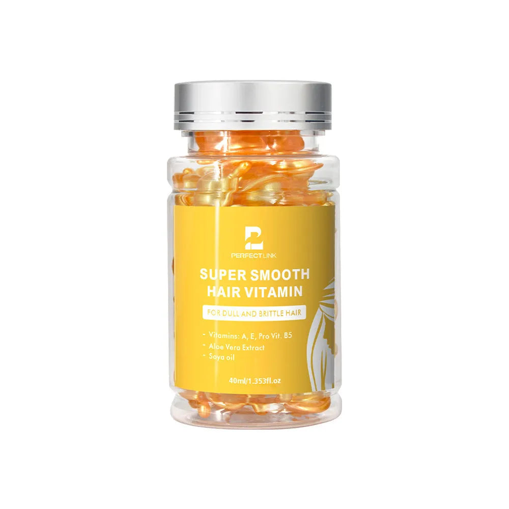 40ml Vitamin Nuts Hair Care Essential Oil bottle in one of six colour options: Red, Purple, Gold, Blue, Yellow, or Pink.