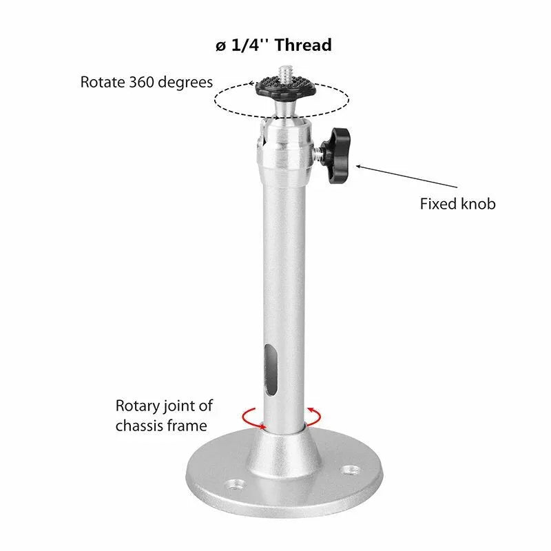 White aluminium alloy wall-mounted bracket for home projector with 180mm specification
