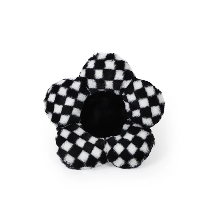 Plaid automotive headrest neck pillow with Pp cotton filling for car seat comfort