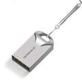 Compact black or silver metal USB flash drive with capacity options from 4GB to 128GB