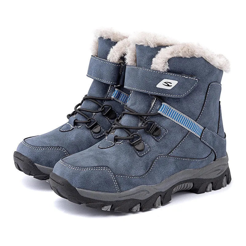 Hobby Bear children's black Martin boots with adjustable buckle and rubber sole