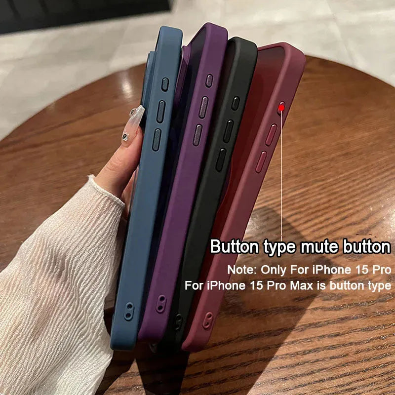 Frosted magnetic PC phone case for iPhone 11 Pro Max to 16 Pro Max in black with anti-fingerprint finish