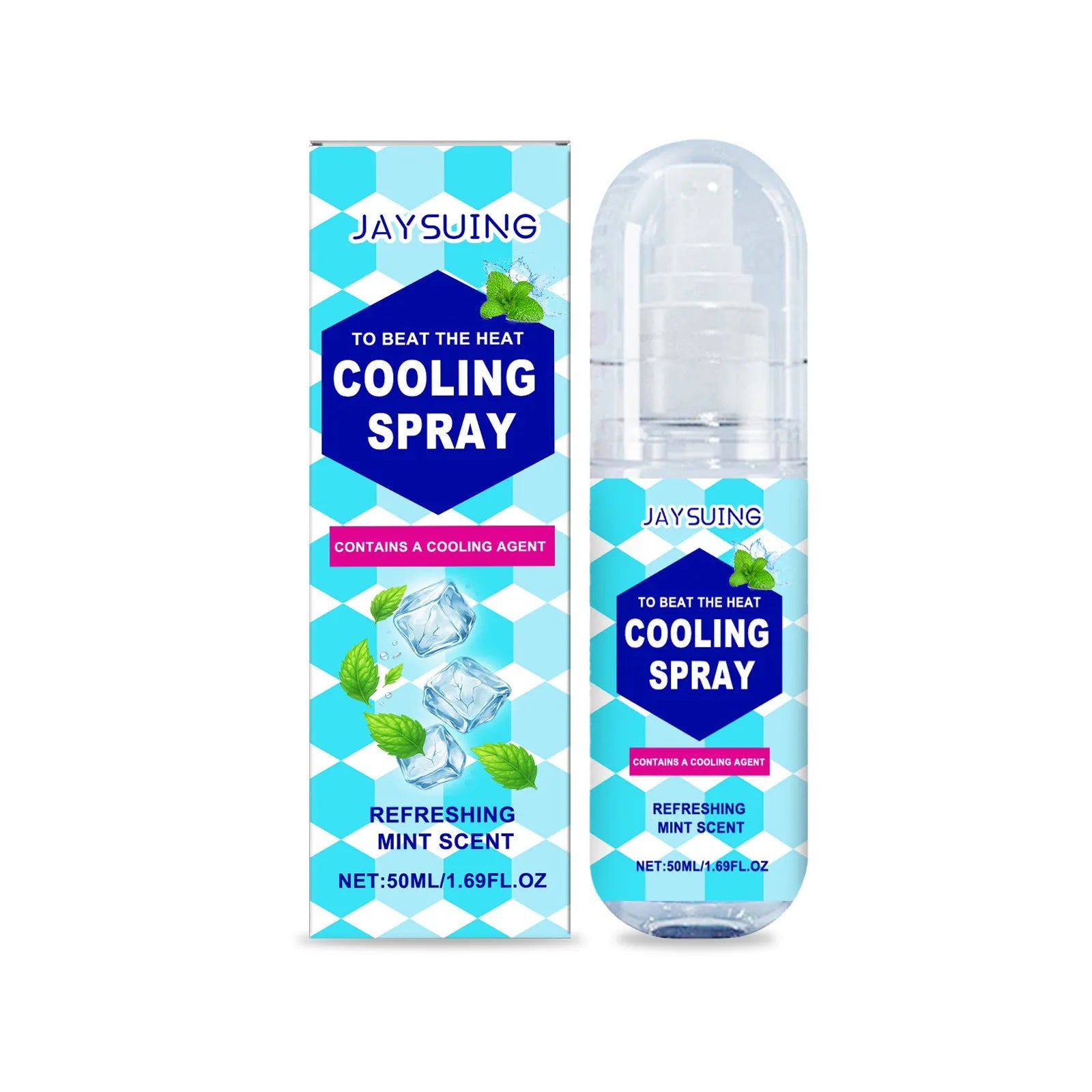 50ml cool spray bottle for summer outdoor cooling with mint extract