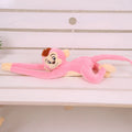 Long arm hanging plush monkey toy in choice of colours for home decoration