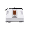 White intelligent window cleaning robot with four water spray heads for high-rise windows