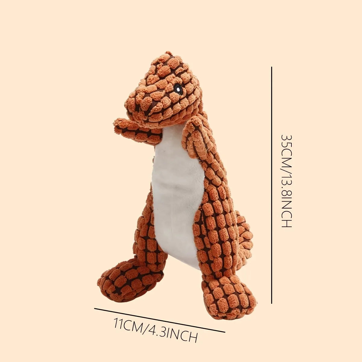 Grey, green, or orange dog toy with sound for bite-resistant chewing and boredom relief