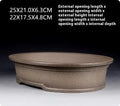 Handmade purple sand oval bonsai flower pot antique design for succulents