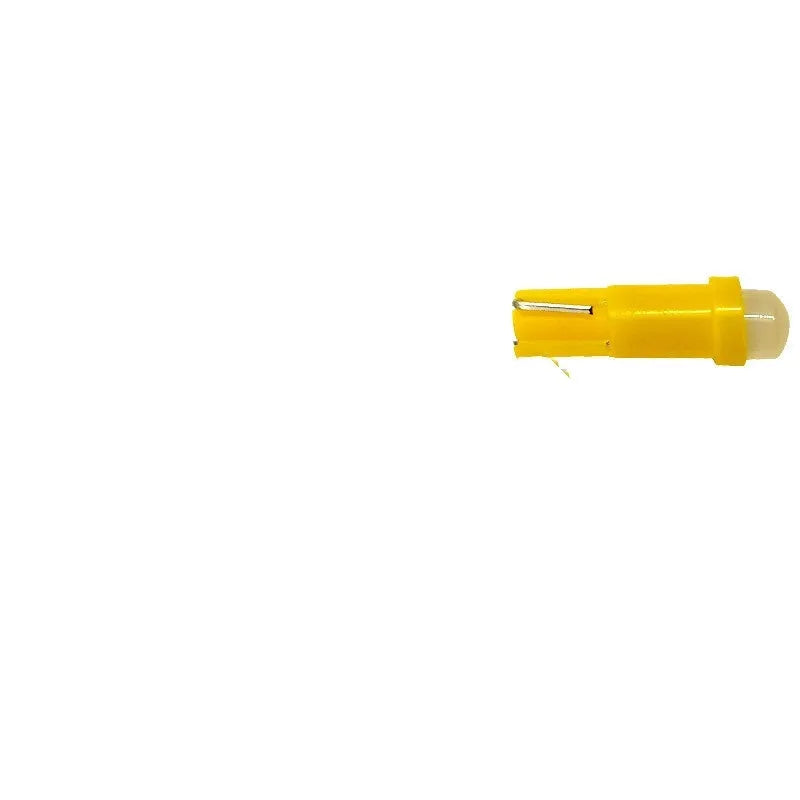 T5 LED car instrument light bulb with ceramic base, shown in blue colour option.