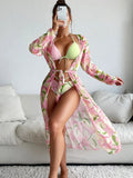 Women's printed bikini set in picture one style colour, shown on a mannequin.
