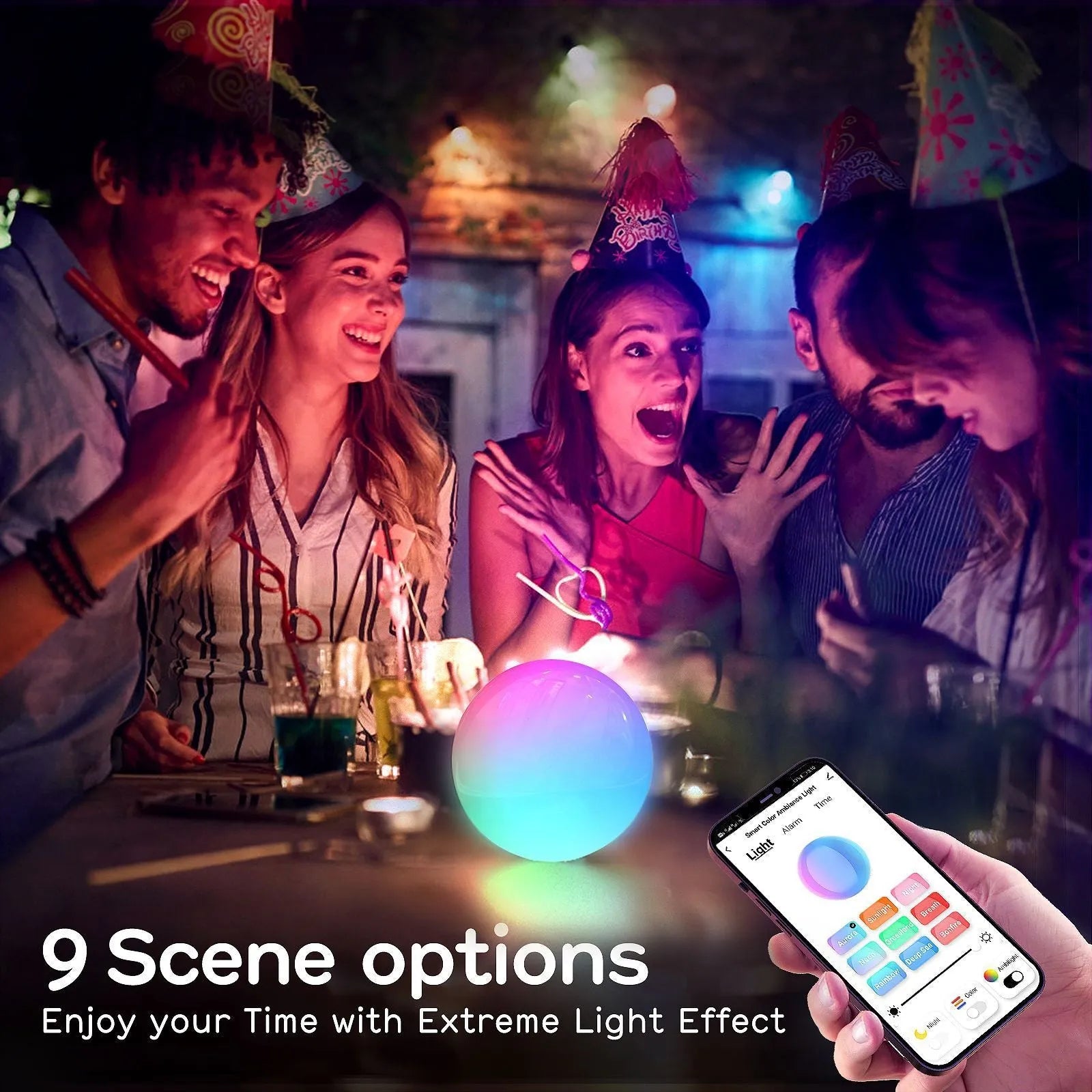 LED colour atmosphere lamp 10W dimmable rechargeable night light with translucent PC shell
