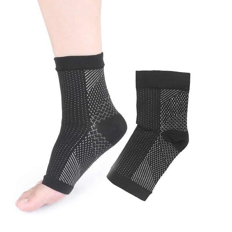 Korean-style sports foot socks with heel invisible pressure design in black, white, skin colour or copper options