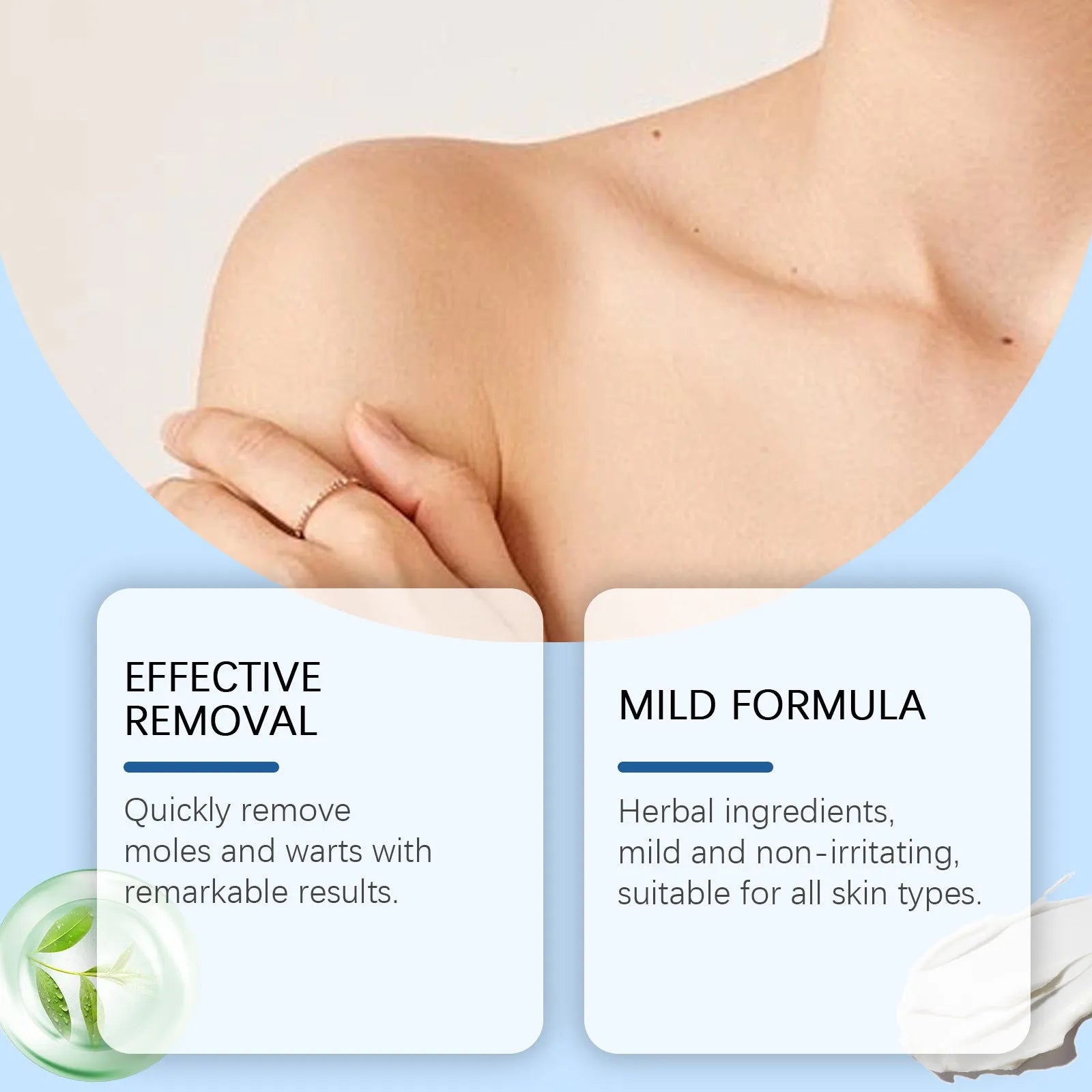 Moisturizing body skin cool neck cream 20g tube with honeysuckle and mint extracts