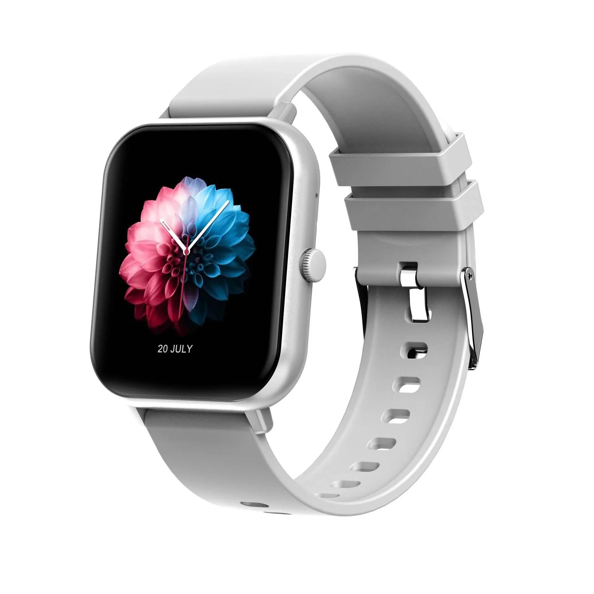 AI voice Bluetooth smart watch with a TFT touch screen displayed in multiple colour options