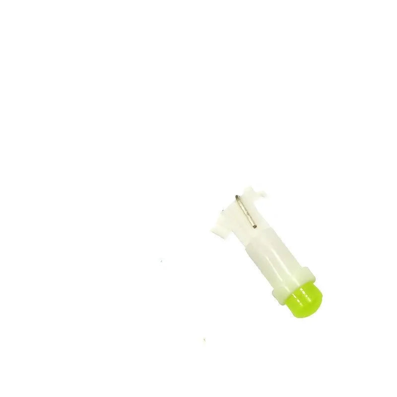 T5 LED car instrument light bulb with ceramic base, shown in blue colour option.