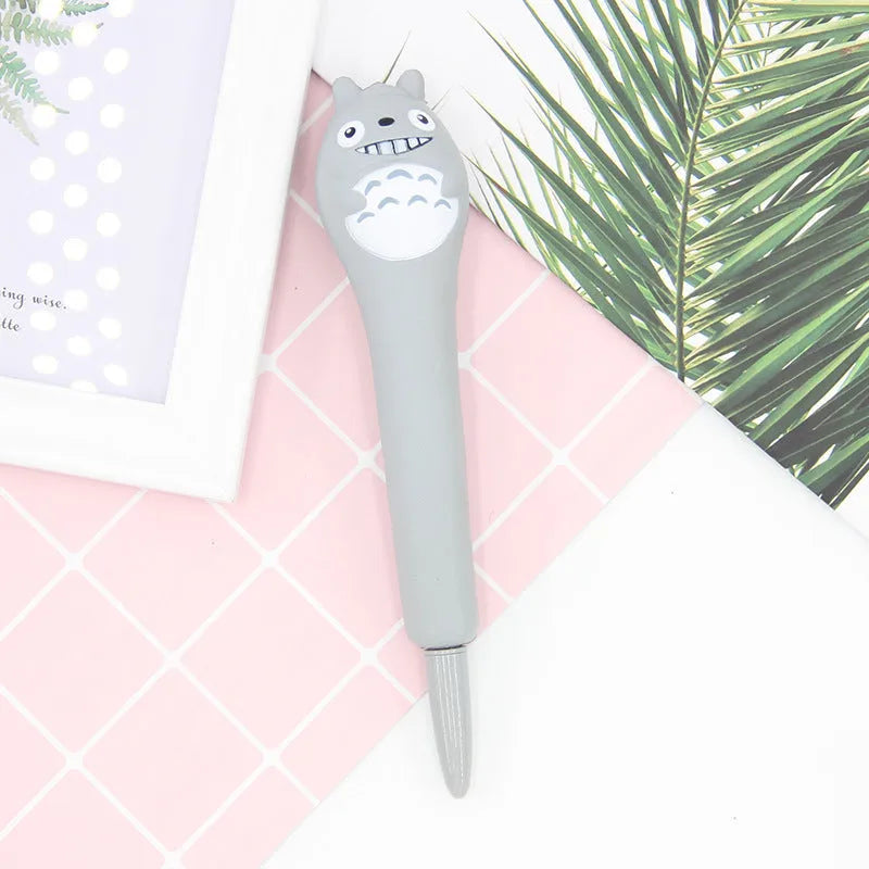 Cartoon-themed soft vent pen with 0.5mm gel tip compatible with iPhone models