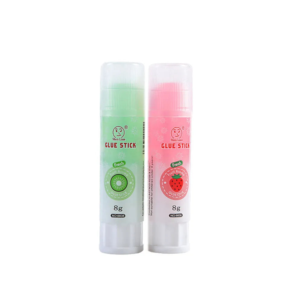 Jelly solid glue with fruit fragrance measuring 8.5cm long in random colours