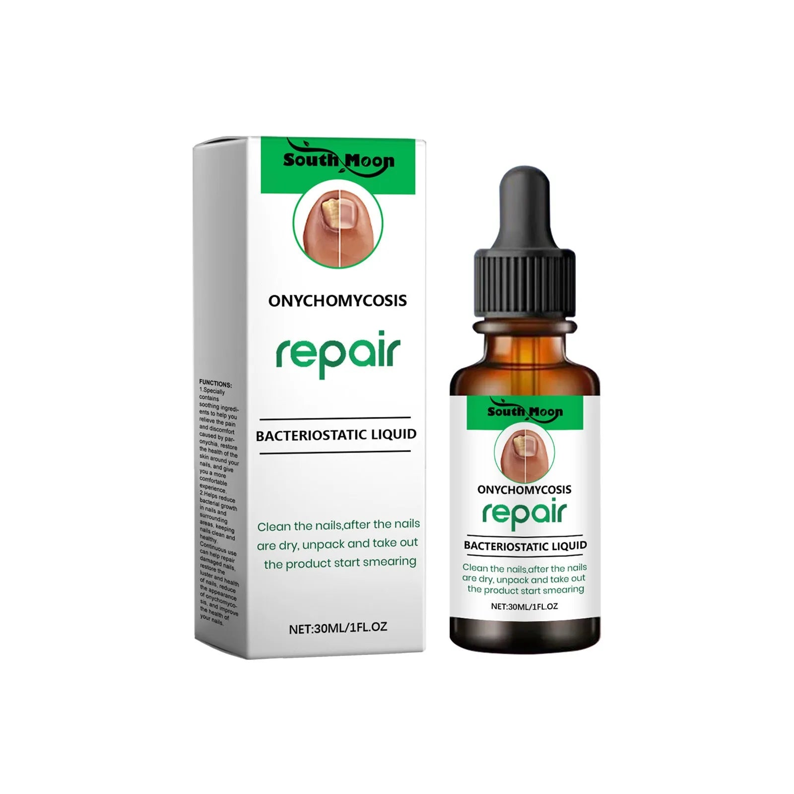 30ml bottle of clear nail nursing solution for daily gentle cleaning
