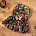 Angel wings Halloween dog costume in bright pumpkin colour, size medium on small dog