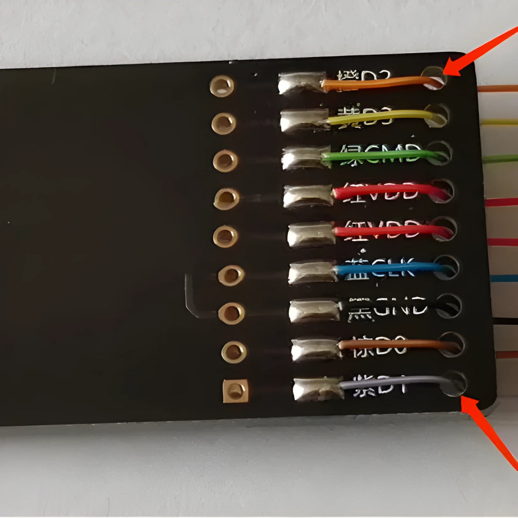 EMMC read and write diagnostic tool for car audio host maintenance with SD card connector