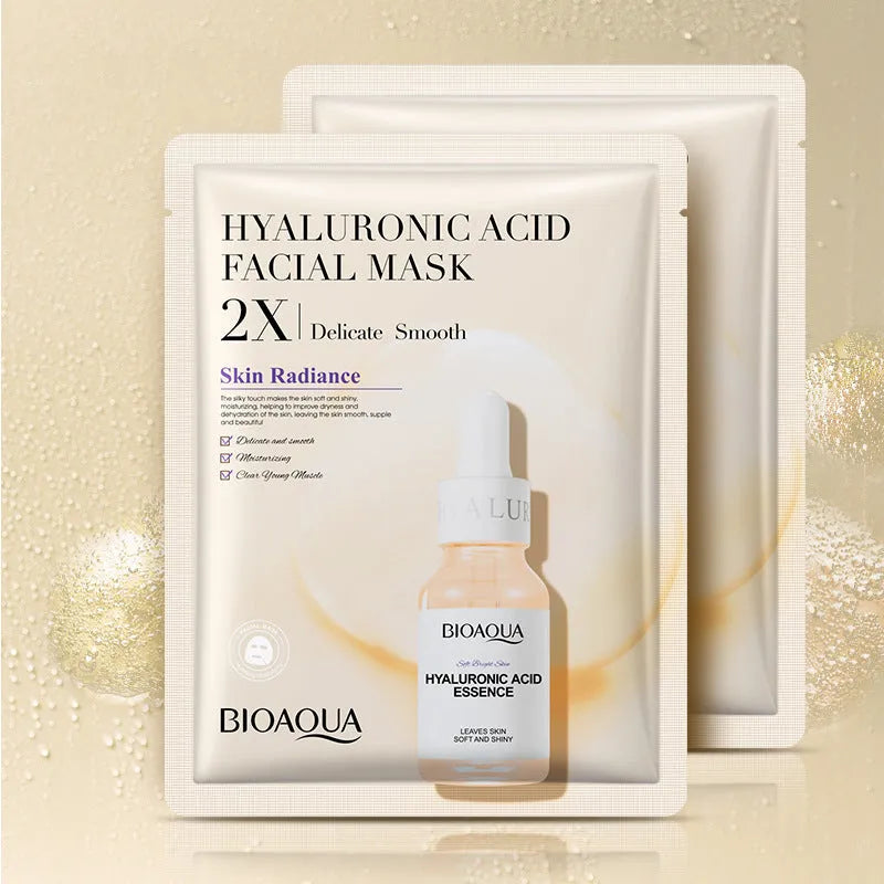 Collagen and hyaluronic acid face sheet mask set with 30g gel formula