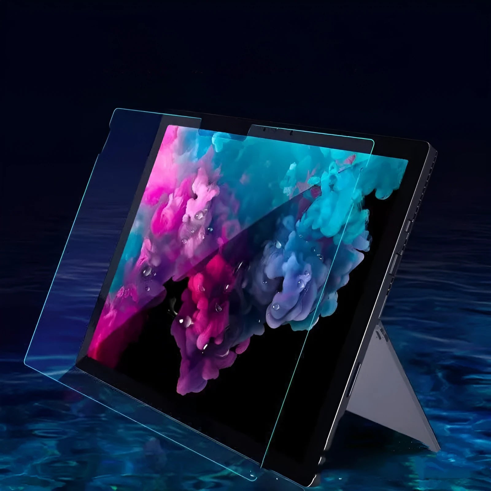 Tempered glass screen protector for Microsoft Surface laptop with HD straight edge design