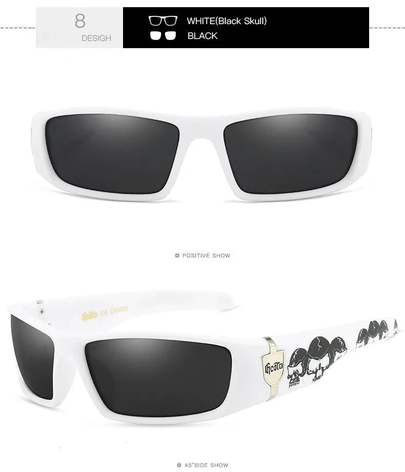 G613 bandit style polarised sunglasses in box frame for hip hop fashion