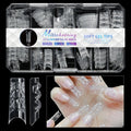 3D diamond texture long false nails in assorted colours, 120-140 pieces per pack