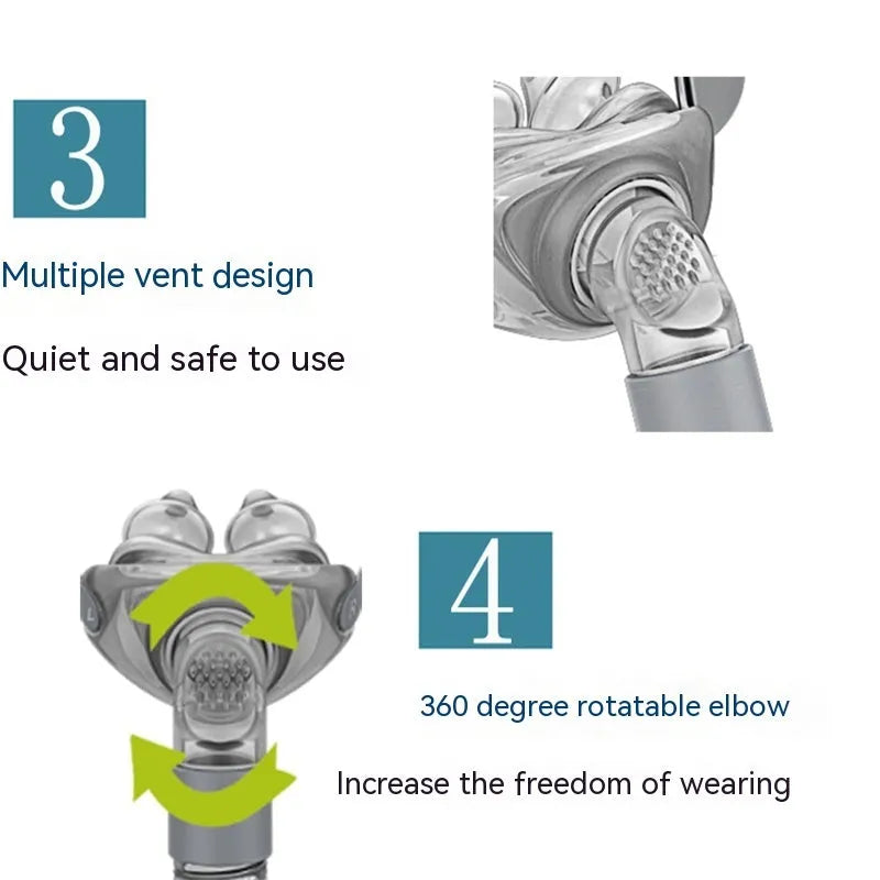 Ventilator nasal mask accessory set with plastic nose pad, silicone cushion, and headband