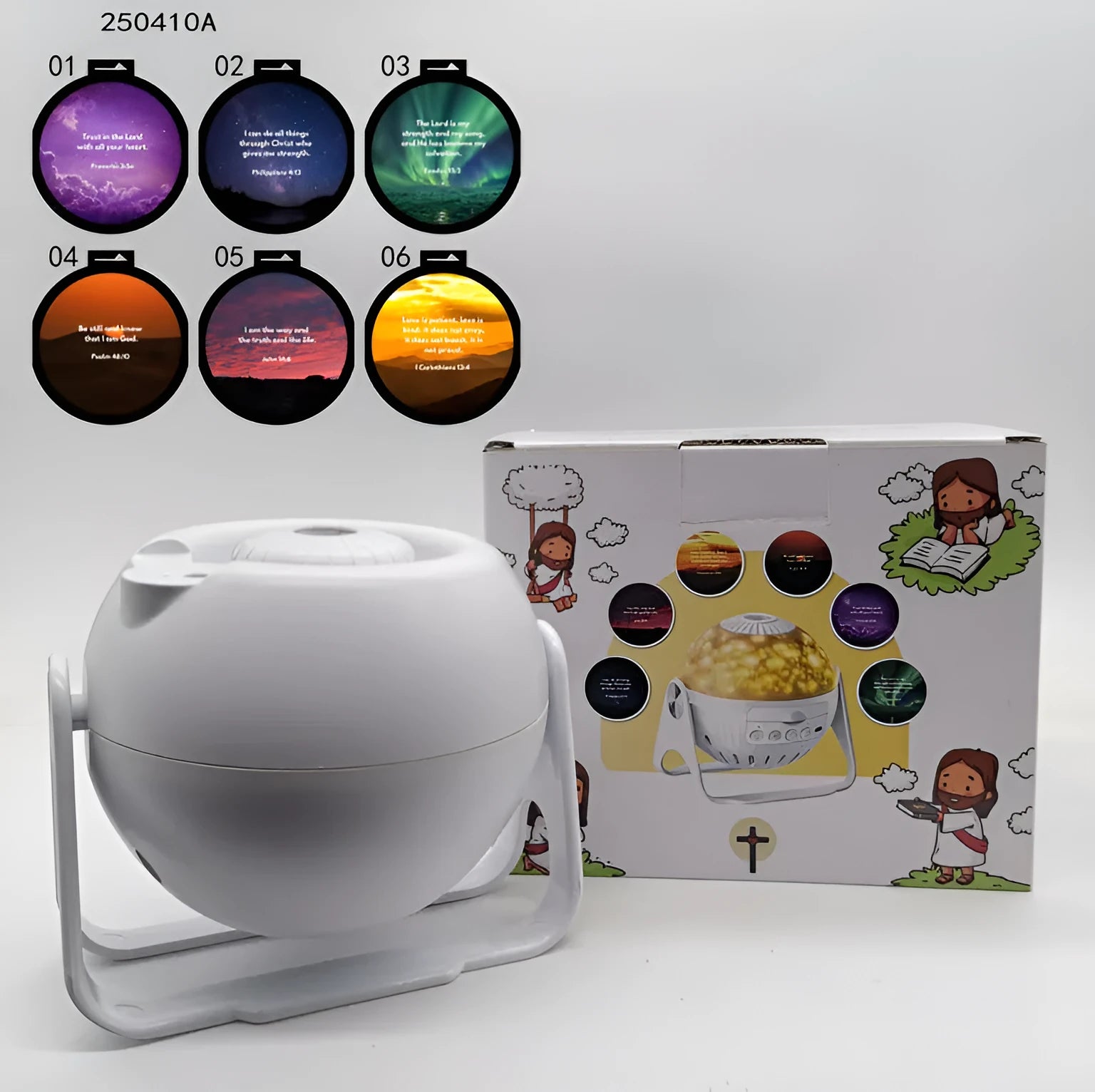 Starry sky projection lamp wireless white noise machine with six projection cards and USB cable