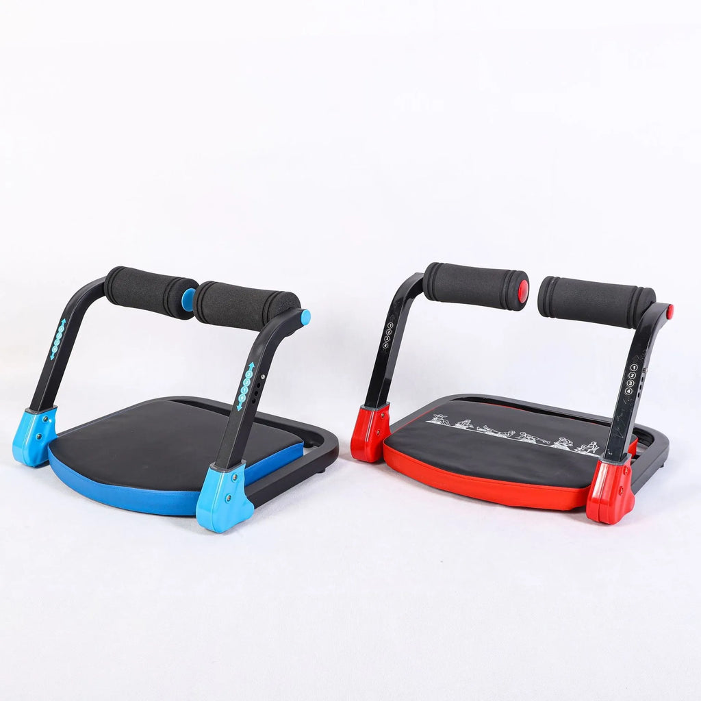 Sky blue and red mini abdominal exercise device for core training