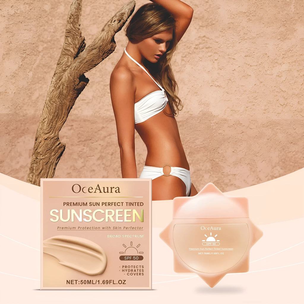 50ml bottle of polishing protective cream sunscreen with titanium dioxide and hyaluronic acid