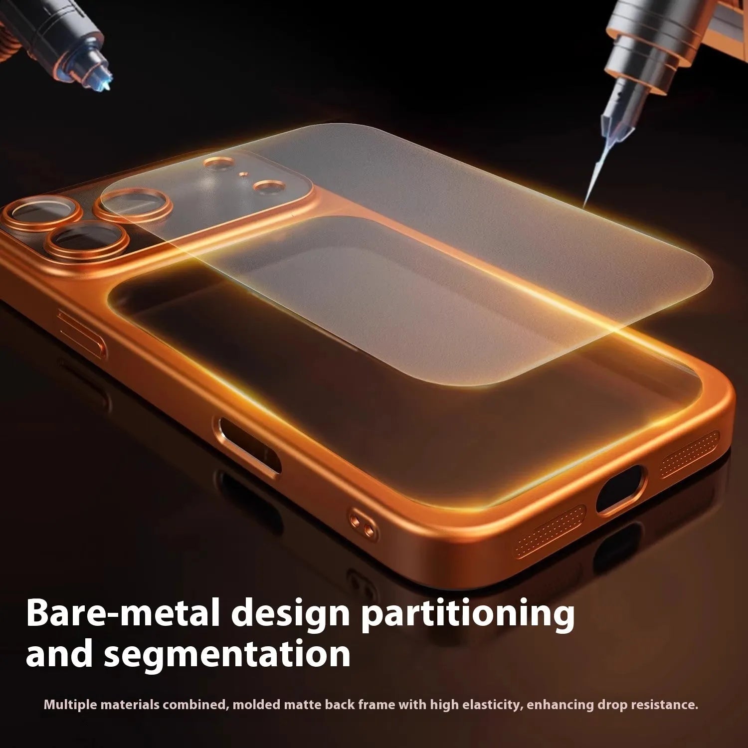 Frosted electroplating all-inclusive protective phone case for iPhone 17 series in multiple colours.