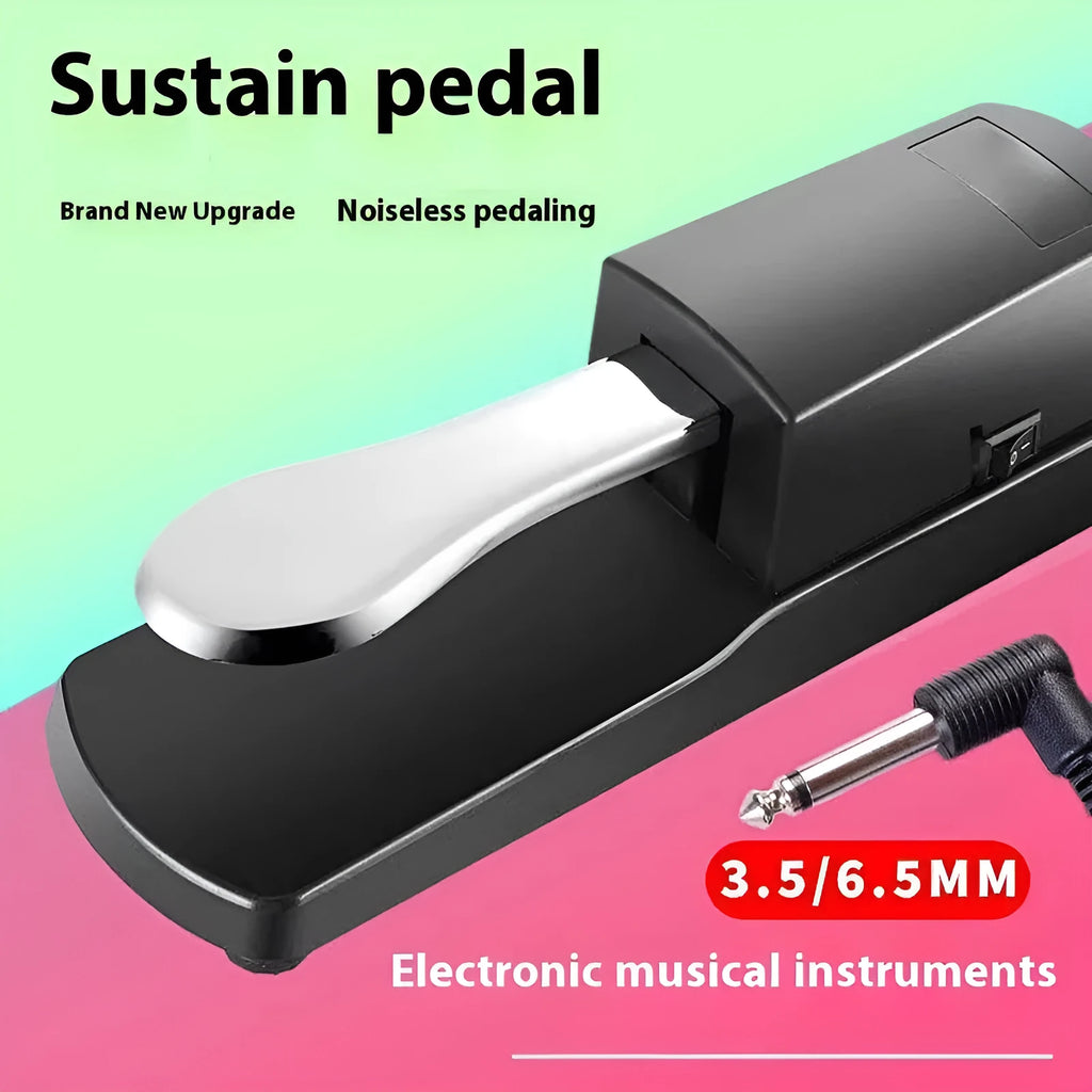 Single leg electronic keyboard sustain pedal with ABS plastic housing