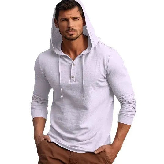 Casual cotton sports hoodie pullover top in apricot colour on a hanger