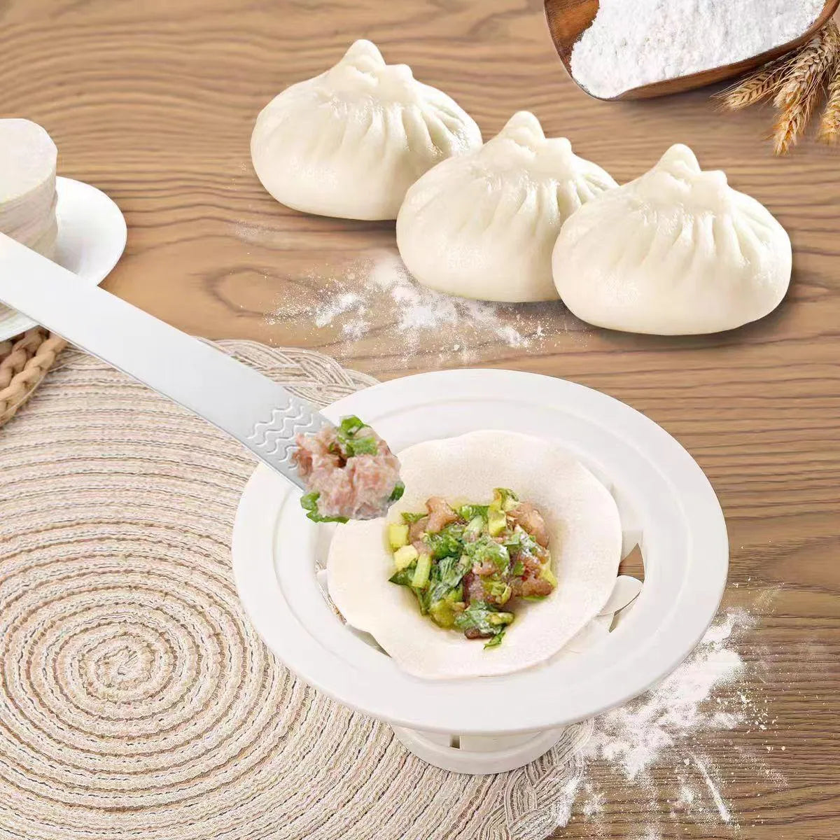 Black steamed bun mould kitchen tool for shaping baozi and dumplings