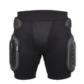 Black cycling hip protection pants with integrated padding available in S, M, L, XL sizes