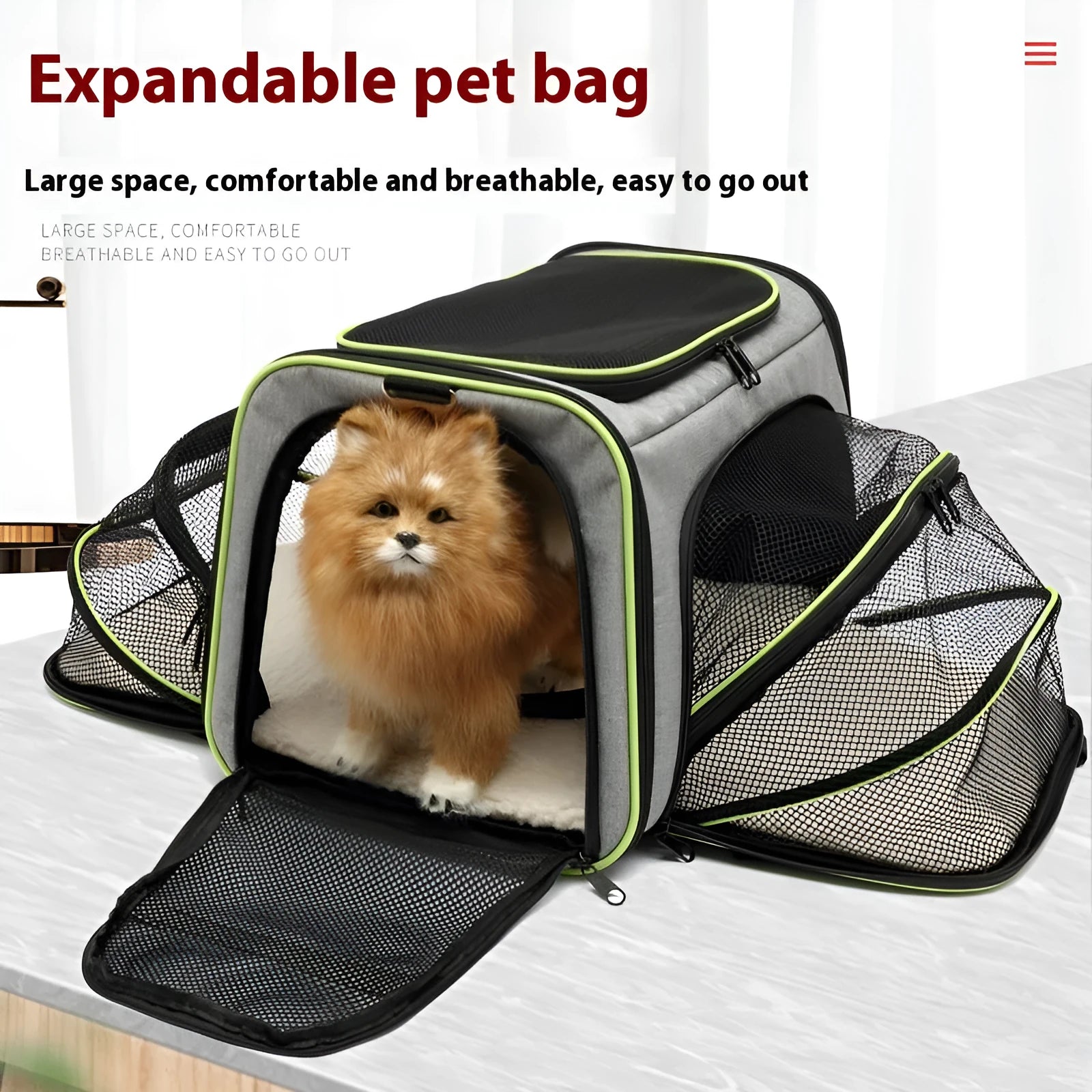 600D cation fabric cat carrier bag in small and large sizes with multiple colour options