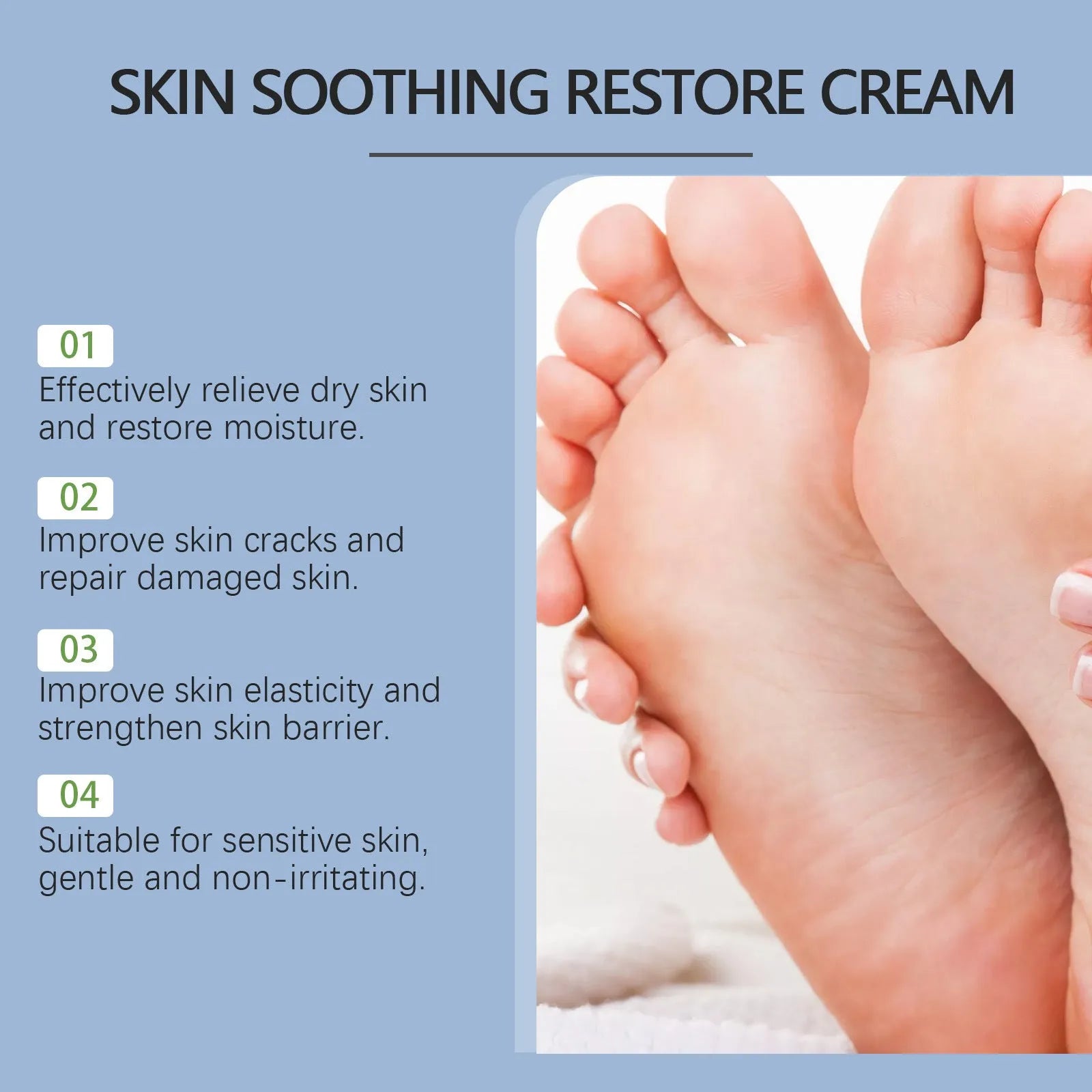 20g tube of Body Neck Care Cream with mint leaf and tea tree oil for daily use.