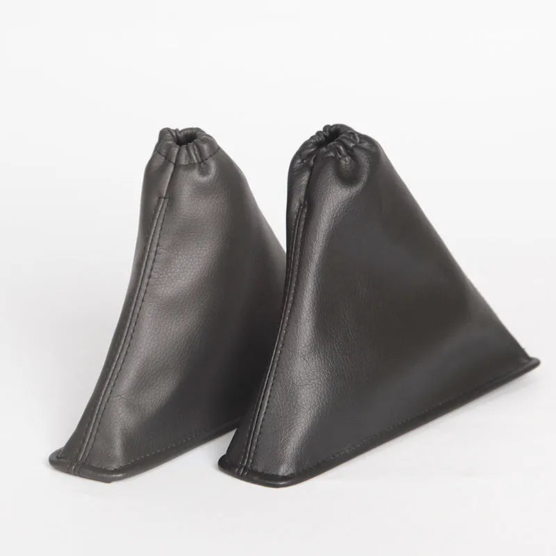 Black leather shift lever dust cover for Toyota Corolla gear protection